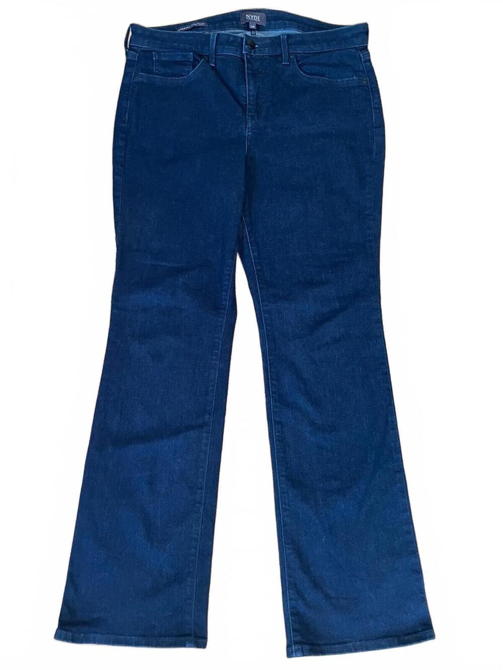 NYDJ Barbara Bootcut Jeans 12P Petite Lift Tuck Technology Dark Wash